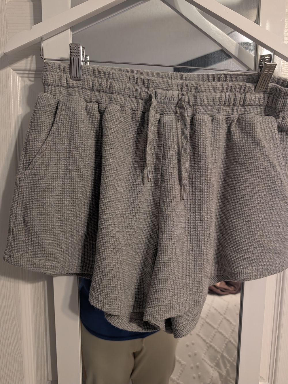 Comfrt Grey Waffle Knit Women’s Shorts